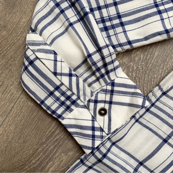Anthropologie Ash and Ember Button Down Shirt Plaid Flannel Size XS - Picture 9 of 15